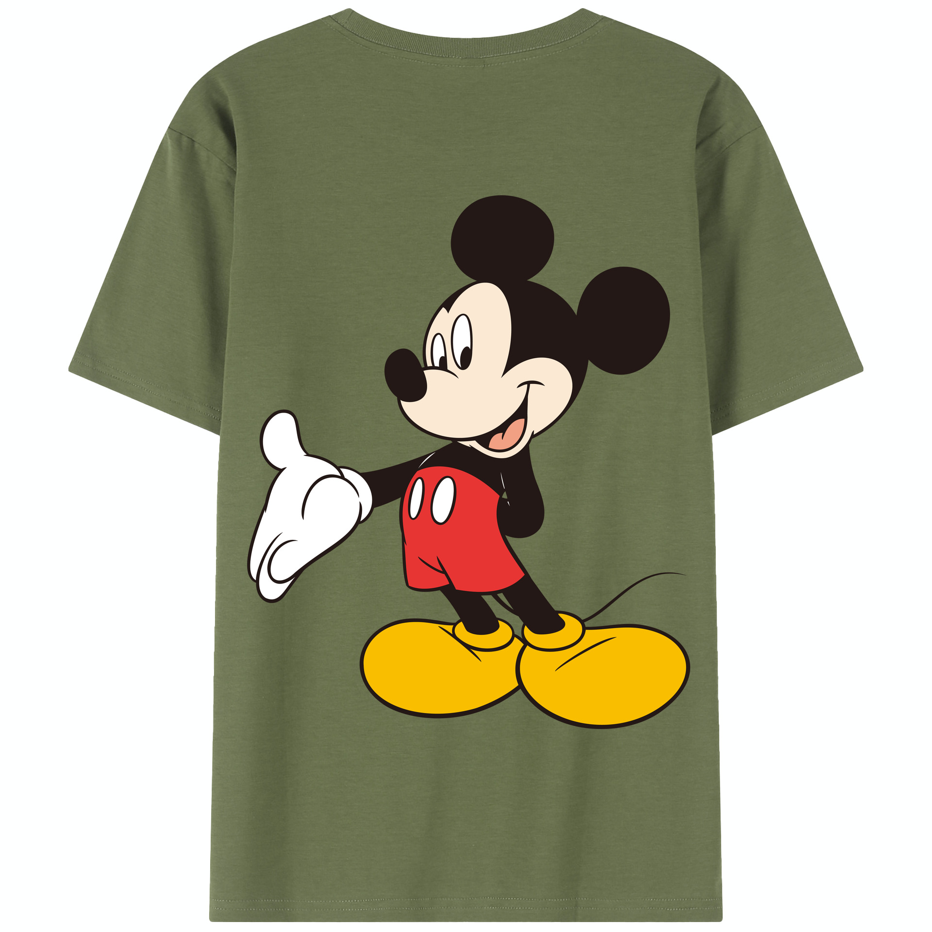 （画像用） ミッキーマウス Mickey Mouse 綿100％半袖Tシャツ（背面プリント）